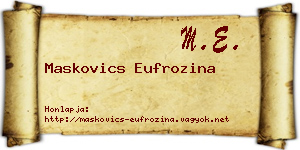 Maskovics Eufrozina névjegykártya